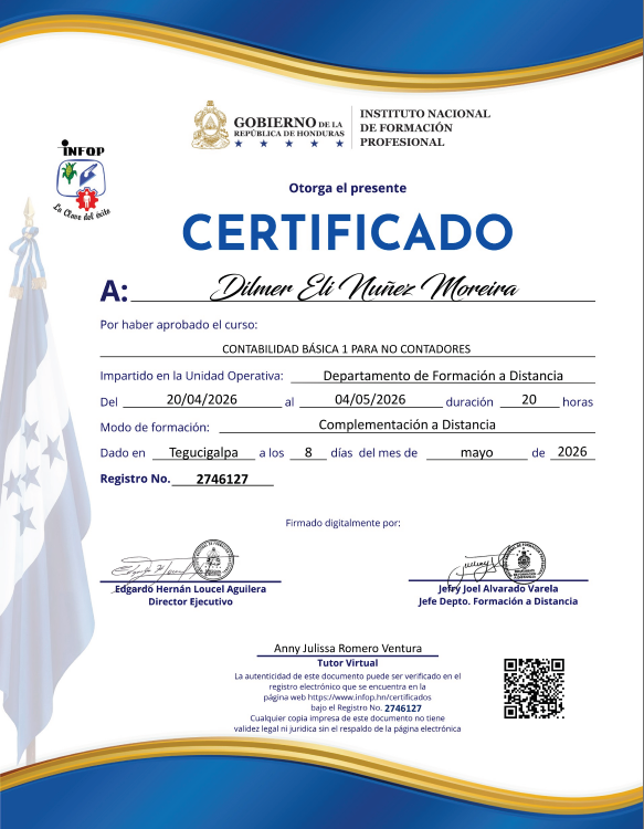 Certificado Contabilidad Básica 1 – INFOP